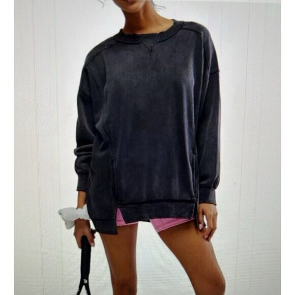 FP Movement X Hatch Womens Intercept Pullover Sweatshirt Black Size L - Picture 2 of 11